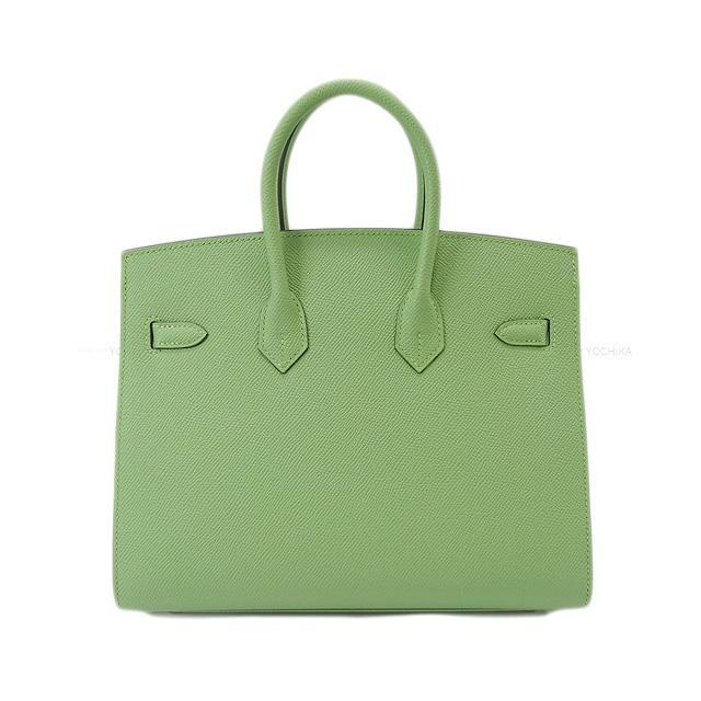 HERMES エルメス ハンドバッグ バーキン25 セリエ 外縫い ヴェールクリケット エプソン シルバー金具 新品