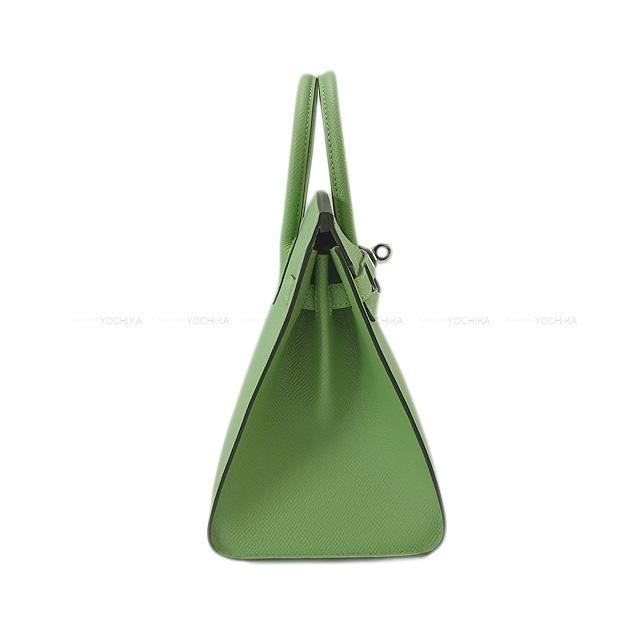 HERMES エルメス ハンドバッグ バーキン25 セリエ 外縫い ヴェールクリケット エプソン シルバー金具 新品