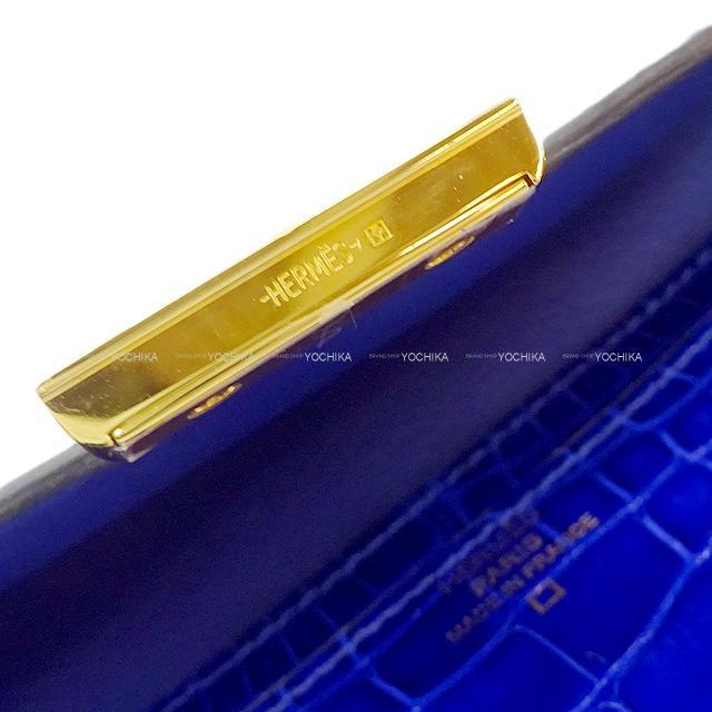 HERMES エルメス 長財布 コンスタンス ロング ローズシェラザード クロコダイル アリゲーターシャイニー ゴールド金具