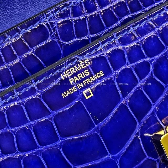HERMES エルメス 長財布 コンスタンス ロング ローズシェラザード クロコダイル アリゲーターシャイニー ゴールド金具
