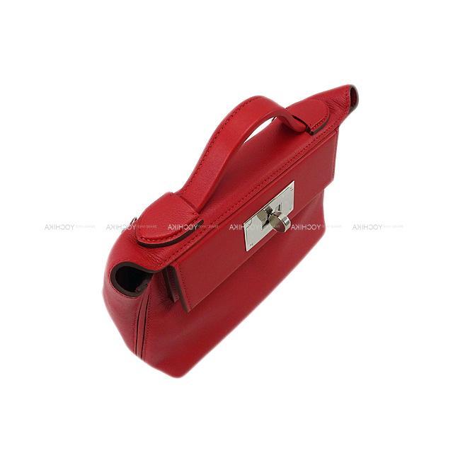 HERMES エルメス ショルダーハンドバッグ "サック 24/24 21 ミニ" ルージュピマン エバーカラー 新品