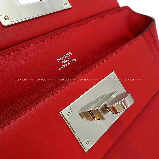 HERMES エルメス ショルダーハンドバッグ "サック 24/24 21 ミニ" ルージュピマン エバーカラー 新品