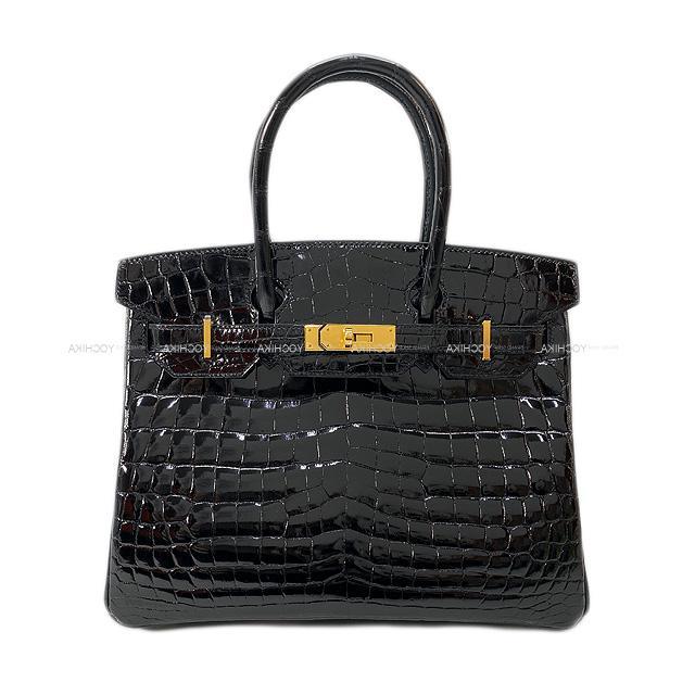 HERMES エルメス ハンドバッグ バーキン30 黒 (ブラック) クロコダイル