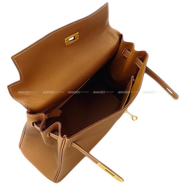 HERMES エルメス ハンドバッグ ケリー32 内縫い 黒(ブラック) トゴ ゴールド金具 新品