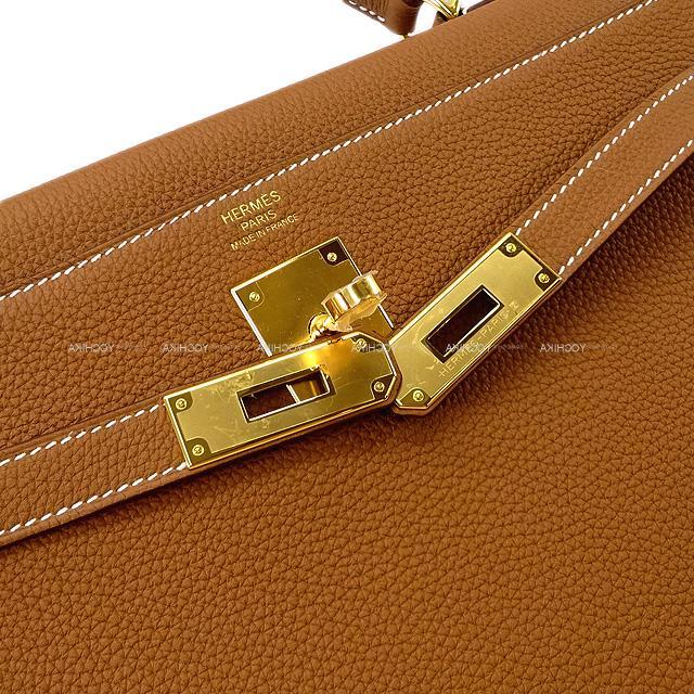 HERMES エルメス ハンドバッグ ケリー32 内縫い 黒(ブラック) トゴ ゴールド金具 新品