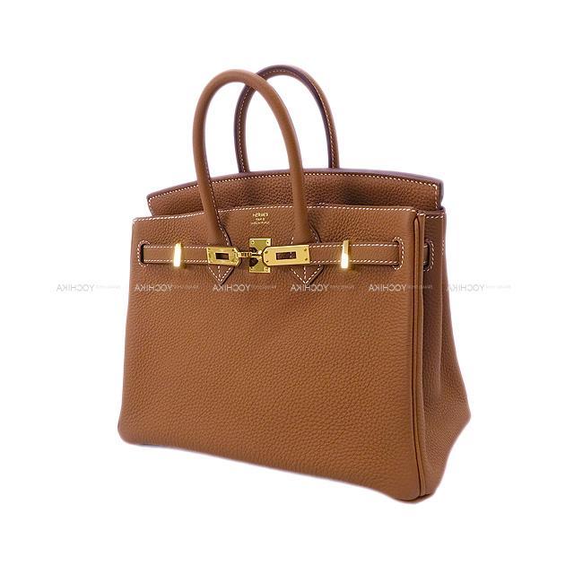 HERMES エルメス ハンドバッグ バーキン25 ゴールド トゴ ゴールド金具 新品