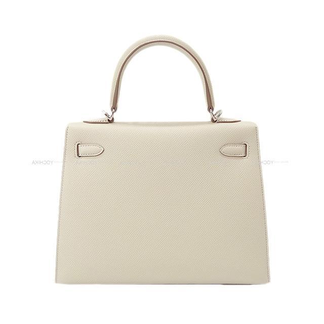 HERMES エルメス ハンドバッグ ケリー25 外縫い アネモネ エプソン シルバー金具 新品