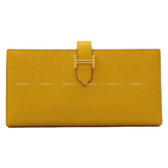 HERMES エルメス 長財布 ベアンスフレ ルージュドゥクール エプソン ゴールド金具 新品