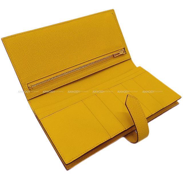 HERMES エルメス 長財布 ベアンスフレ ルージュドゥクール エプソン ゴールド金具 新品