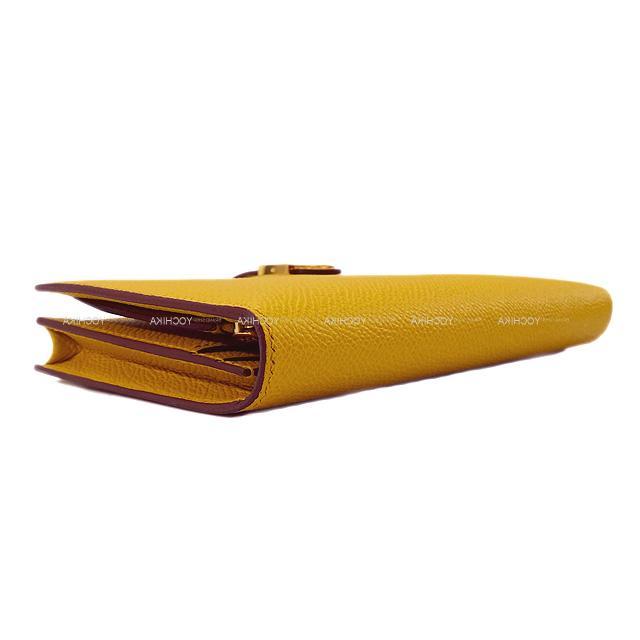 HERMES エルメス 長財布 ベアンスフレ ルージュドゥクール エプソン ゴールド金具 新品