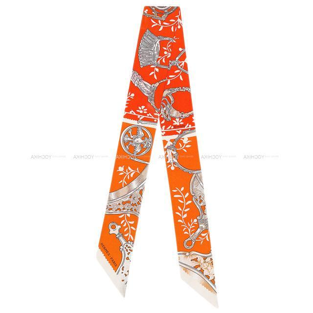 新品同様 HERMES エルメス シェーヌダンクル柄 ツイリー ツィリー  