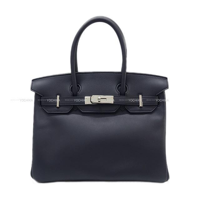 HERMES エルメス ハンドバッグ バーキン30 ブルーニュイ ヴォ