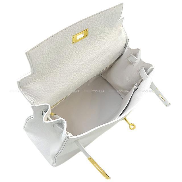 エルメス ハンドバッグ ケリー28 内縫い ブルーペール トリヨン シルバー金具 新品