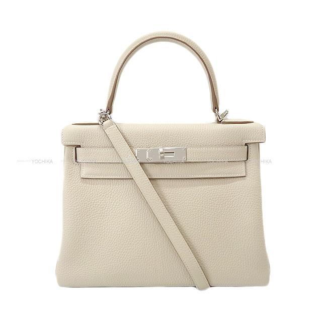 HERMES エルメス ショルダーバッグ ケリー28 内縫い クレ トゴ