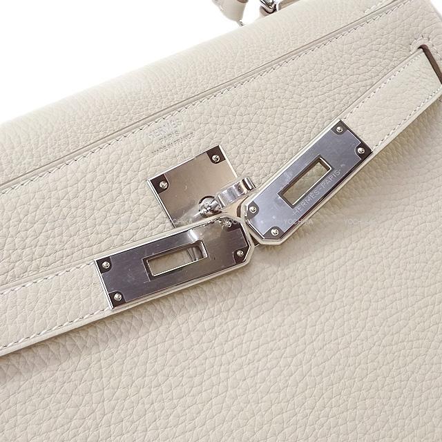 HERMES エルメス ショルダーバッグ ケリー28 内縫い クレ トゴ