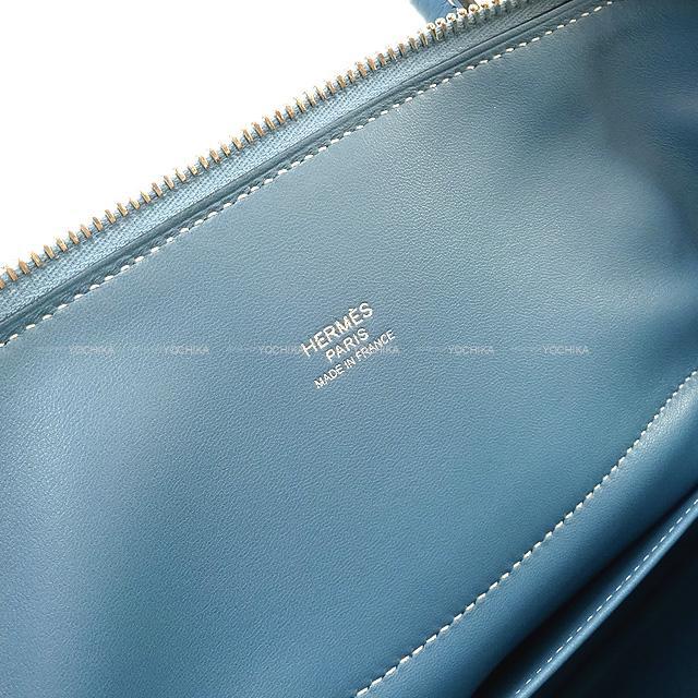 HERMES エルメス ハンドバッグ ボリード31 ブルージーン トリヨン シルバー金具 新品同様【中古】
