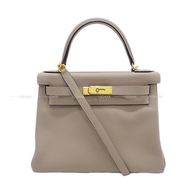 HERMES エルメス ハンドバッグ ケリー28 内縫い スペシャルオーダー トゥルティールグレー トリヨン ゴールド金具 展示新品