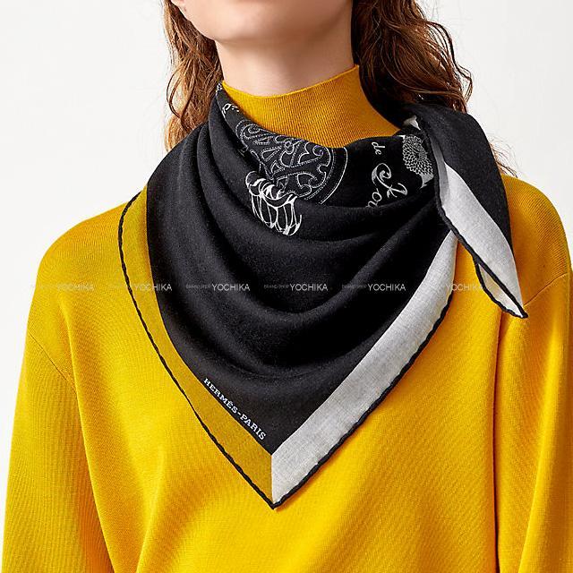 エルメス スカーフ カレH ハイブリッド 90 エクスリブリス Ex-Libris  