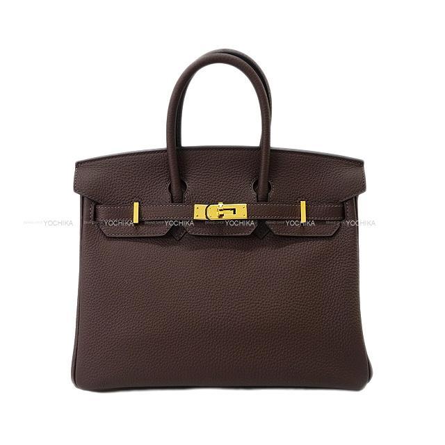HERMES エルメス ハンドバッグ バーキン25 ショコラ トゴ ゴールド金具 新品