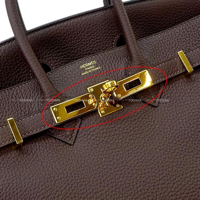 HERMES エルメス ハンドバッグ バーキン25 ショコラ トゴ ゴールド金具 新品