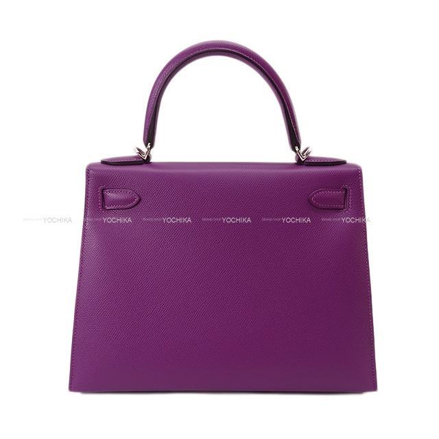 HERMES エルメス ハンドバッグ ケリー28 外縫い ローズアザレ エプソン シルバー金具 新品