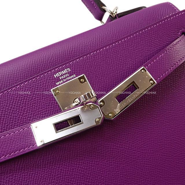 HERMES エルメス ハンドバッグ ケリー28 外縫い ローズアザレ エプソン シルバー金具 新品
