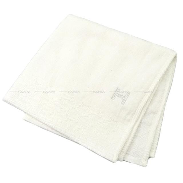 HERMES エルメス ハンドタオル "QUARTZ" 白(ホワイト) コットン100%