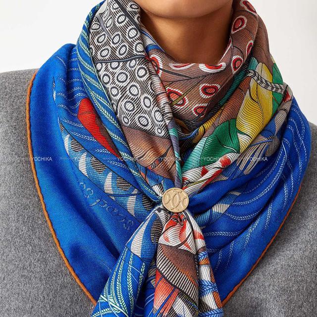 HERMES エルメス スカーフリング "LIFT" シャンパンゴ