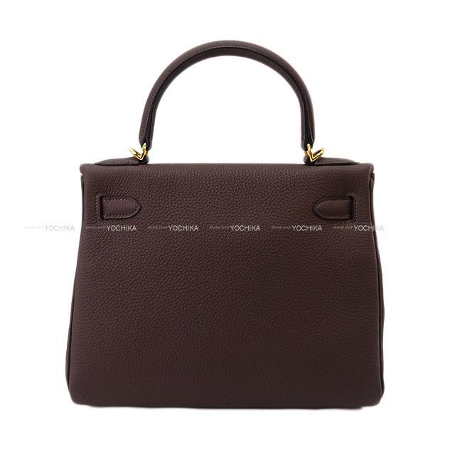 HERMES エルメス ハンドバッグ ケリー28 内縫い ショコラ トゴ ゴールド金具 新品