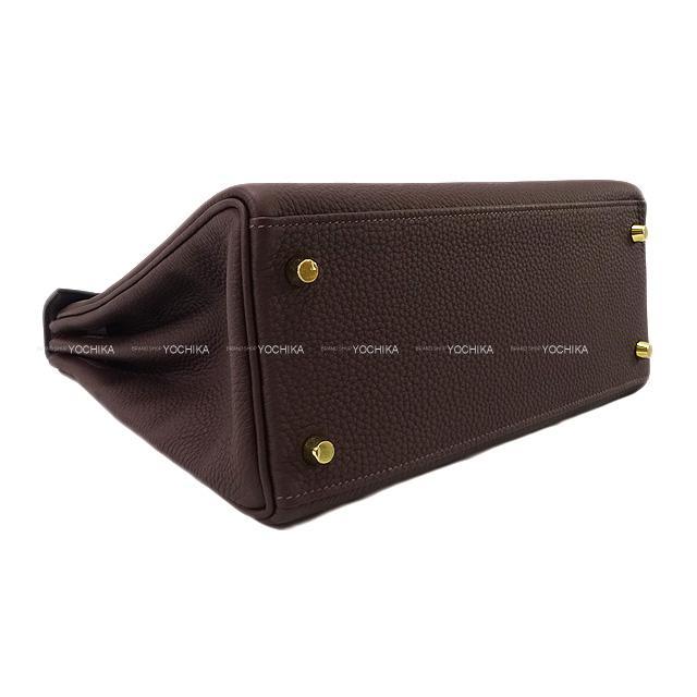 HERMES エルメス ハンドバッグ ケリー28 内縫い ショコラ トゴ ゴールド金具 新品