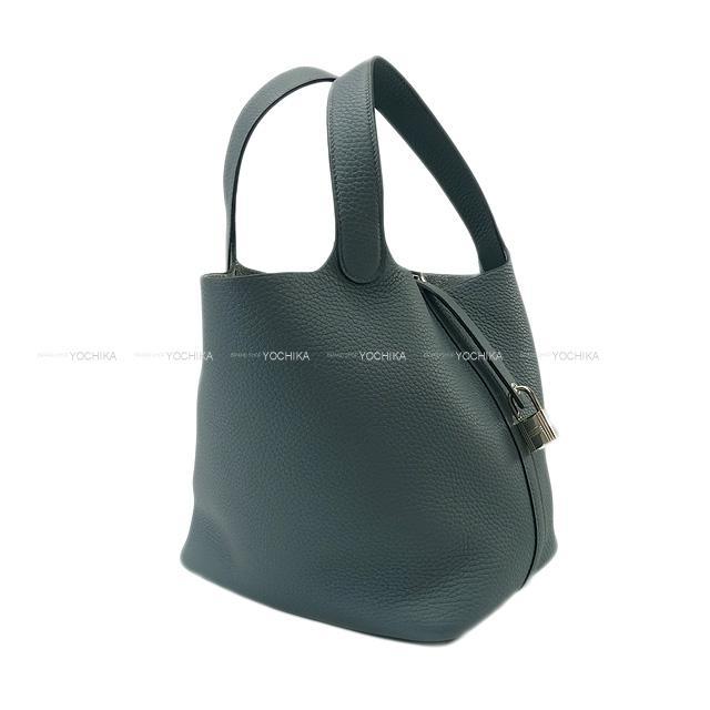 HERMES エルメス ハンドバッグ ピコタンロック 22 MM ブルーオラージュ トリヨン シルバー金具 新品