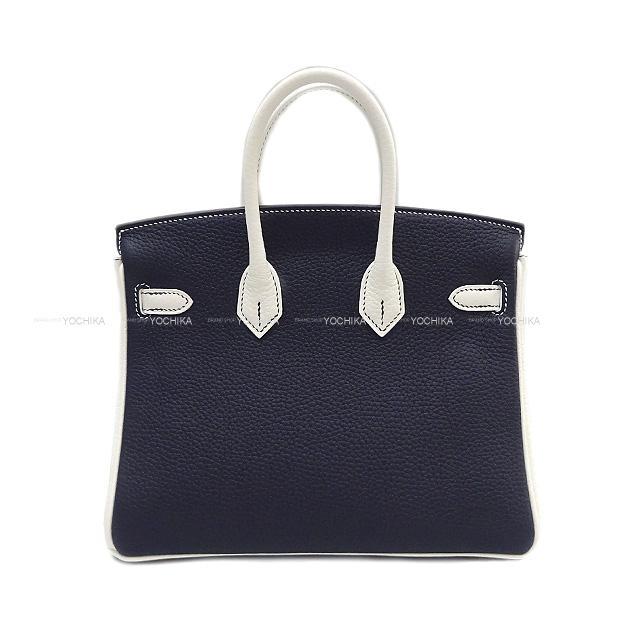 HERMES エルメス バーキン25 スペシャルオーダーブルーニュイ/白(ホワイト) トリヨン ゴールド金具 新品