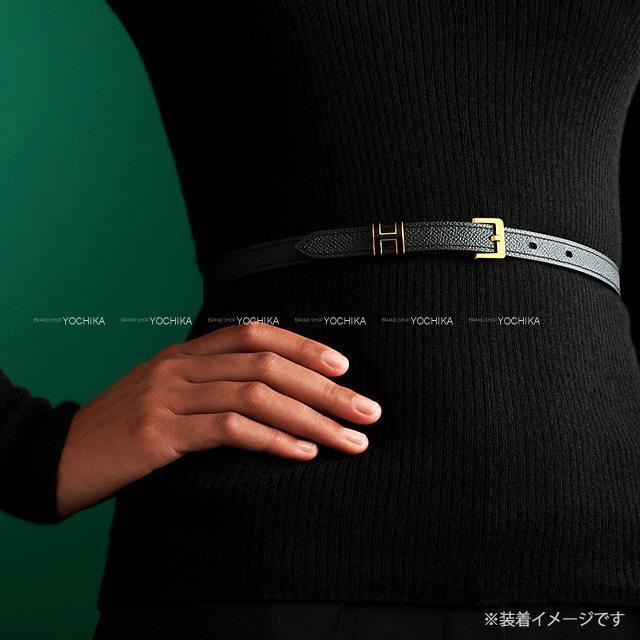 エルメス ベルト "ポップアッシュ15 Hベルト" クレ エプソン ローズゴールド金具 ＃85 新品