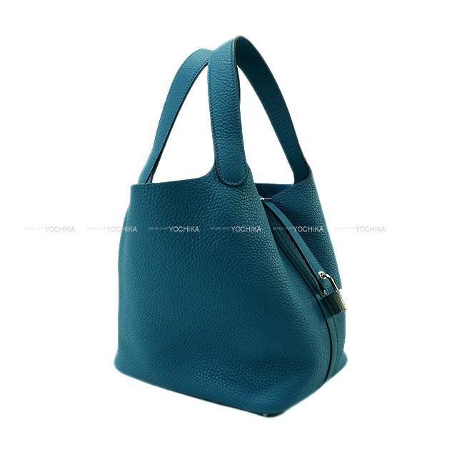 HERMES エルメス ハンドバッグ ピコタンロック 22 MM ヴェールボスフォール トリヨン シルバー金具 新品