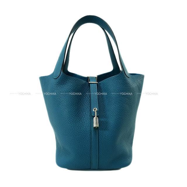 HERMES エルメス ハンドバッグ ピコタンロック 22 MM ヴェールボスフォール トリヨン シルバー金具 新品