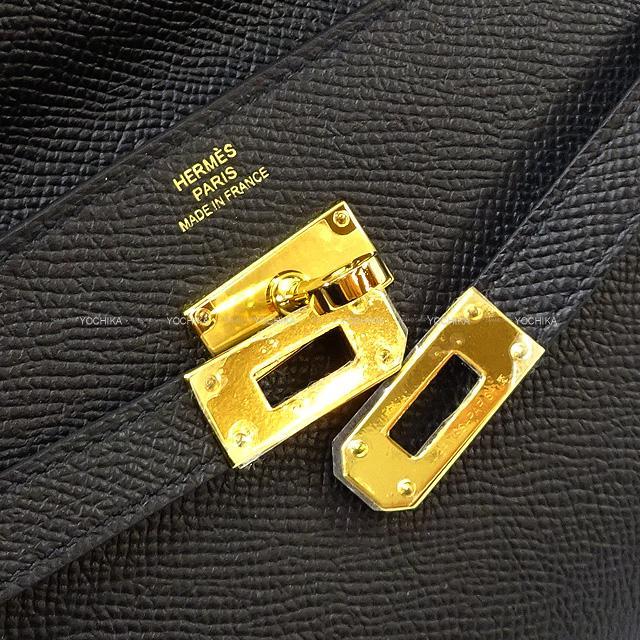 HERMES エルメス 長財布 ケリーウォレットトゥーゴー 黒 (ブラック 