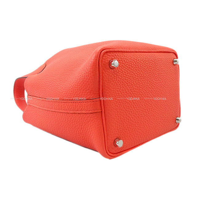 HERMES エルメス ハンドバッグ ピコタンロック 18 PM ローズテキサス トリヨン シルバー金具 新品