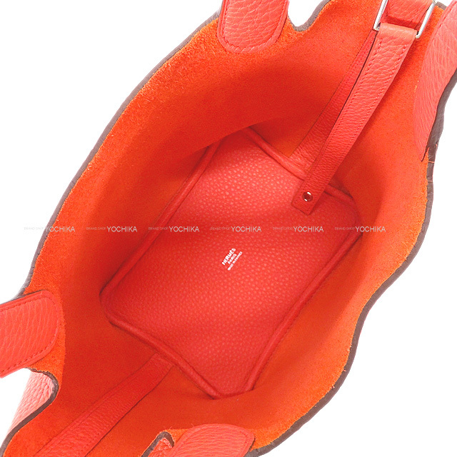 HERMES エルメス ハンドバッグ ピコタンロック 18 PM ローズテキサス トリヨン シルバー金具 新品