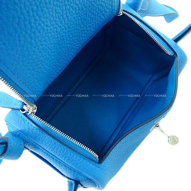 HERMES エルメス 2Way ショルダーバッグ リンディ ミニ 20 ブルー