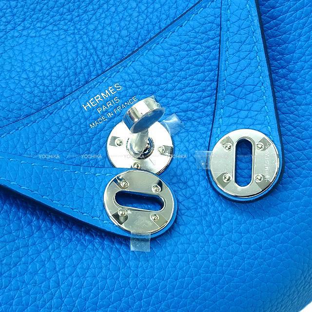 HERMES エルメス 2Way ショルダーバッグ リンディ ミニ 20 ブルーフリーダ トリヨン シルバー金具 新品