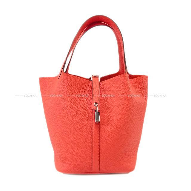 HERMES エルメス ハンドバッグ ピコタンロック 22 MM ブルーペール トリヨン シルバー金具 新品