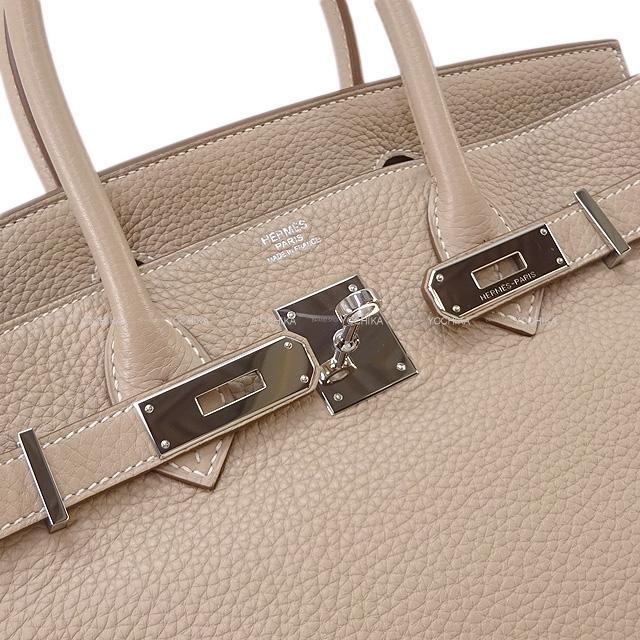 HERMES エルメス ハンドバッグ バーキン30 アルジル トリヨン シル