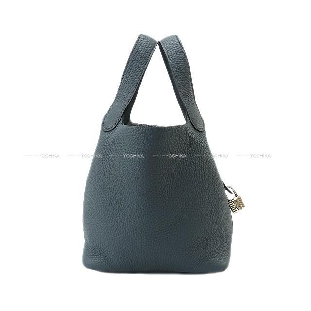 HERMES エルメス ハンドバッグ ピコタンロック 18 PM ブルーオラージュ トリヨン シルバー金具 新品