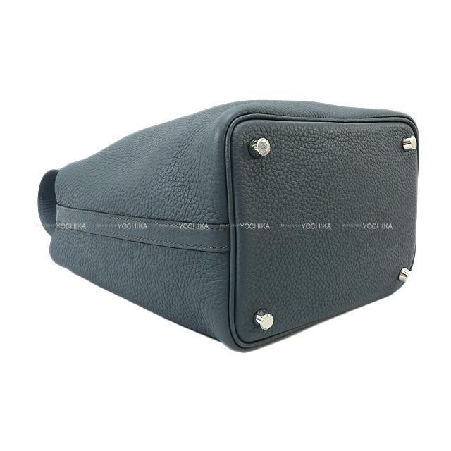 HERMES エルメス ハンドバッグ ピコタンロック 18 PM ブルーオラージュ トリヨン シルバー金具 新品