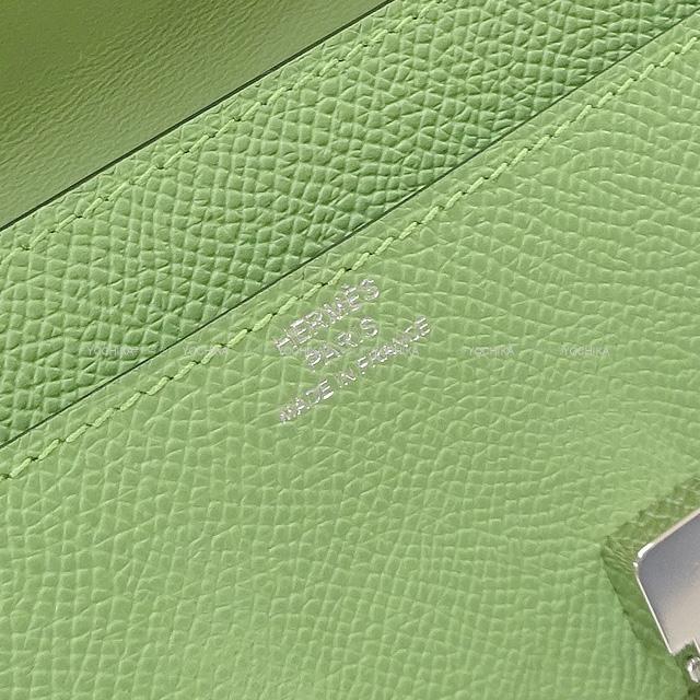 HERMES エルメス 長財布 コンスタンス ウォレット トゥーゴー ロング ヴェールクリケット エプソン シルバー金具 新品