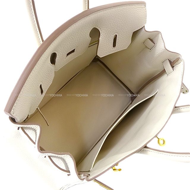 HERMES エルメス ハンドバッグ バーキン25 クレ トゴ ゴールド金具 K