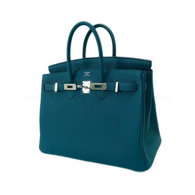 HERMES エルメス ハンドバッグ バーキン25 ヴェルソ ヴェールボスフォール/ブルーオーシャン トゴ シルバー金具 新品