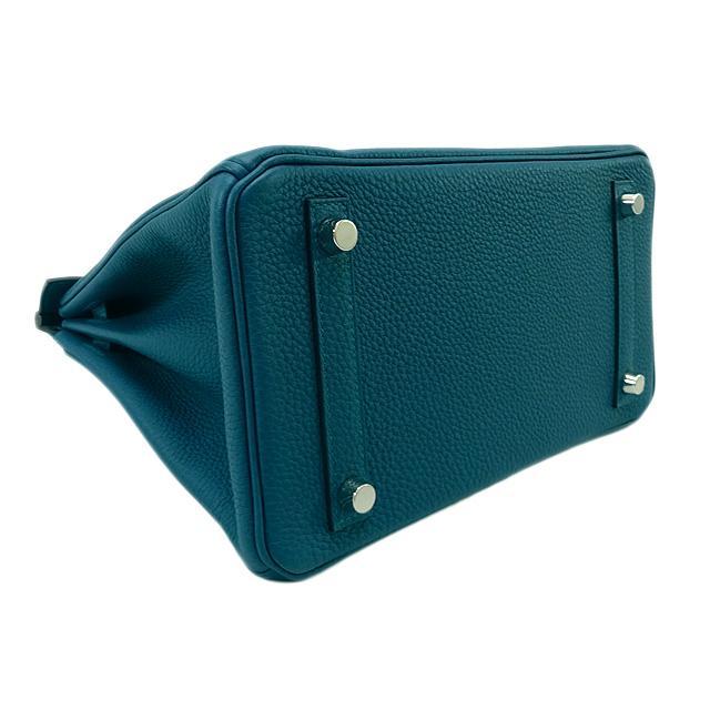 HERMES エルメス ハンドバッグ バーキン25 ヴェルソ ヴェールボスフォール/ブルーオーシャン トゴ シルバー金具 新品