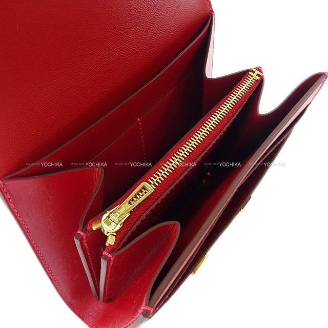 HERMES エルメス 財布 コンスタンス コンパクト ルージュヴィフ タデラクト ゴールド金具 新品未使用
