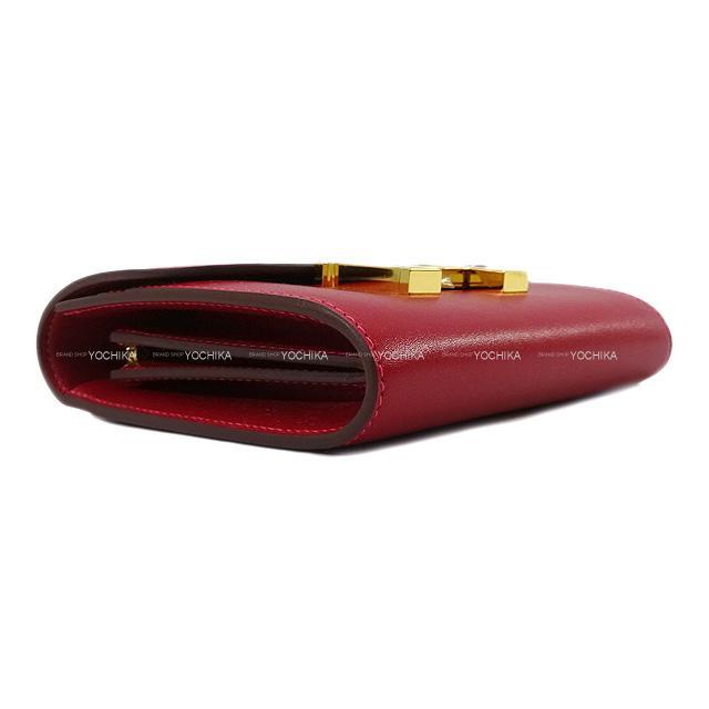 HERMES エルメス 財布 コンスタンス コンパクト ルージュヴィフ タデラクト ゴールド金具 新品未使用